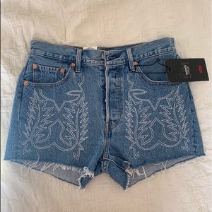 Levis High Rise Jean Shorts